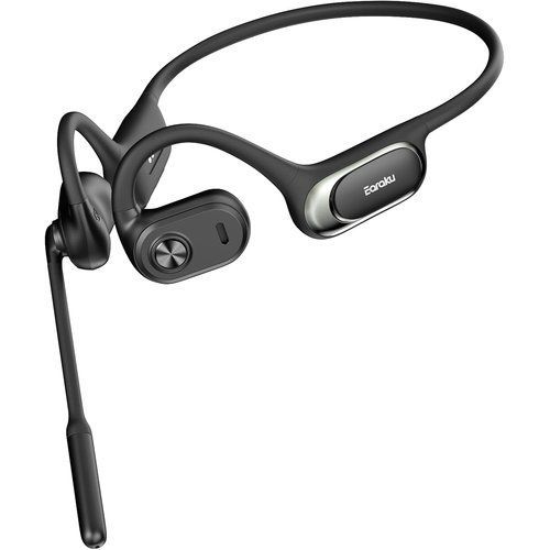 うるさくても通話はっきり！10分充電で12時間通話可能 Earaku イアラク Bluetooth ヘッドセット ENC高精度ノイズキャンセリング 超クリアな通話 通話専用ヘッドセット 50分急速充電 最大19時間連続まとまりのよい状態へ eb会議/ビジネス用
