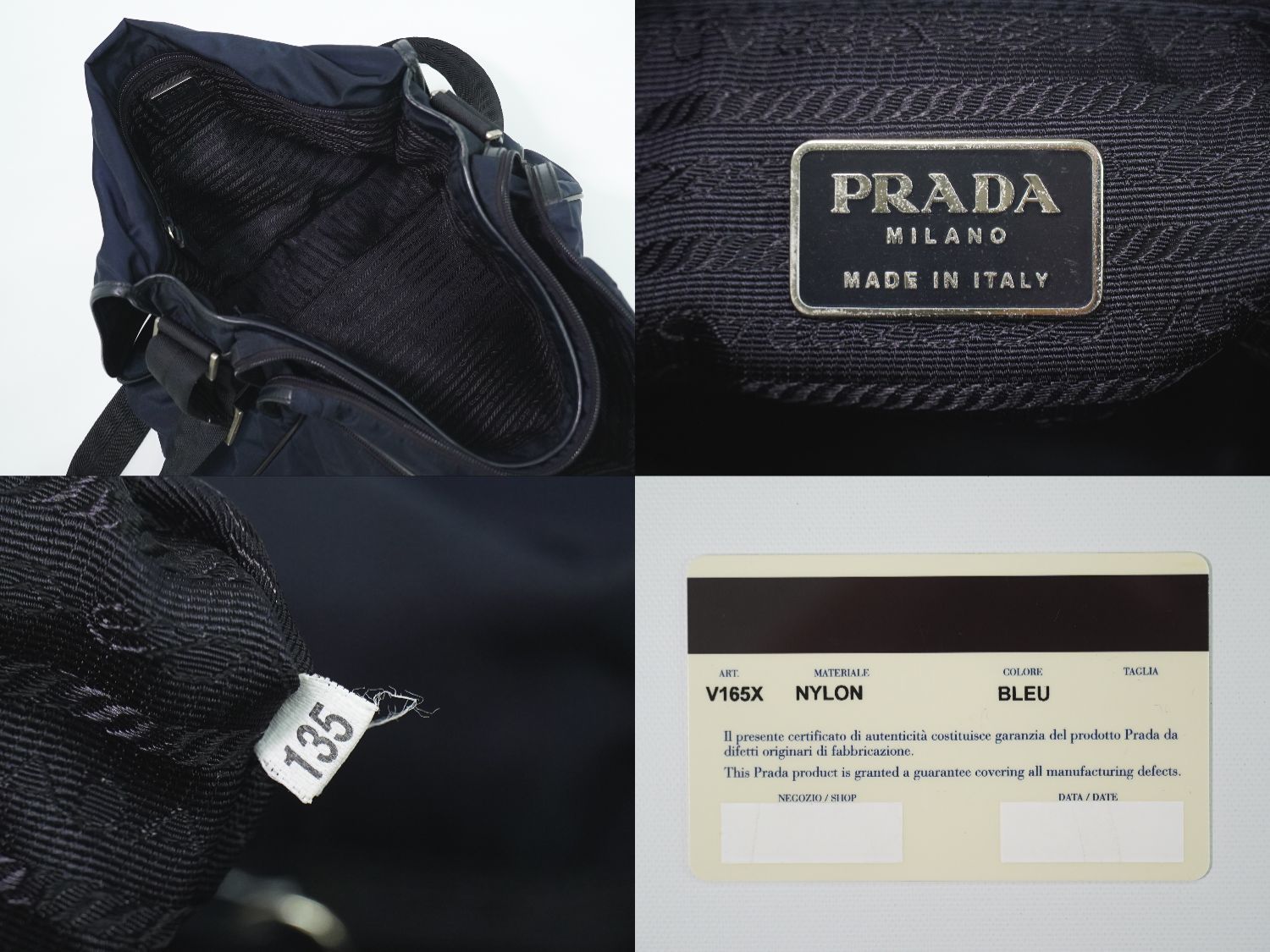 本物 プラダ PRADA ナイロン メッセンジャーバッグ ショルダーバッグ
