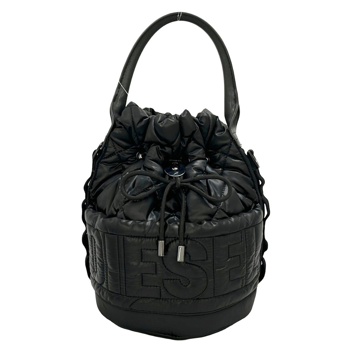 DIESEL(ディーゼル) ハンドバッグ - 黒 キルティング/巾着型 9,656円