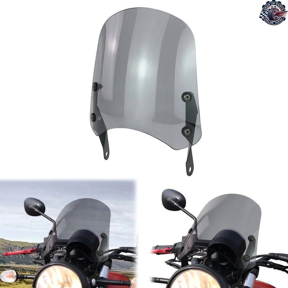 モト・グッツィ V7 750 II III 2008-2020 V7 850/E5+/スポーツ バイク用ウインドスクリーン ウインドシールド プロテクター GPSマウント ナ