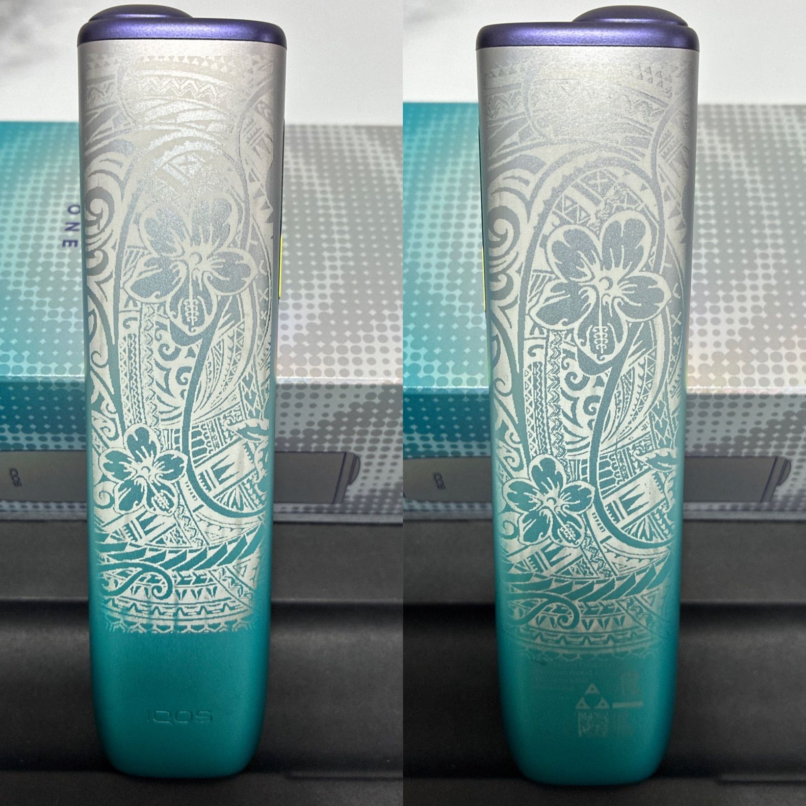 ハワイアン タトゥー 加工 iQOS ILUMA i ONE アイコス イルマ i ワン リミックス REMIX LIMITED EDITION 限定色 限定カラー ポリネシア トライバル スクロール 新品 未使用 送料無料 オリジナル カスタム