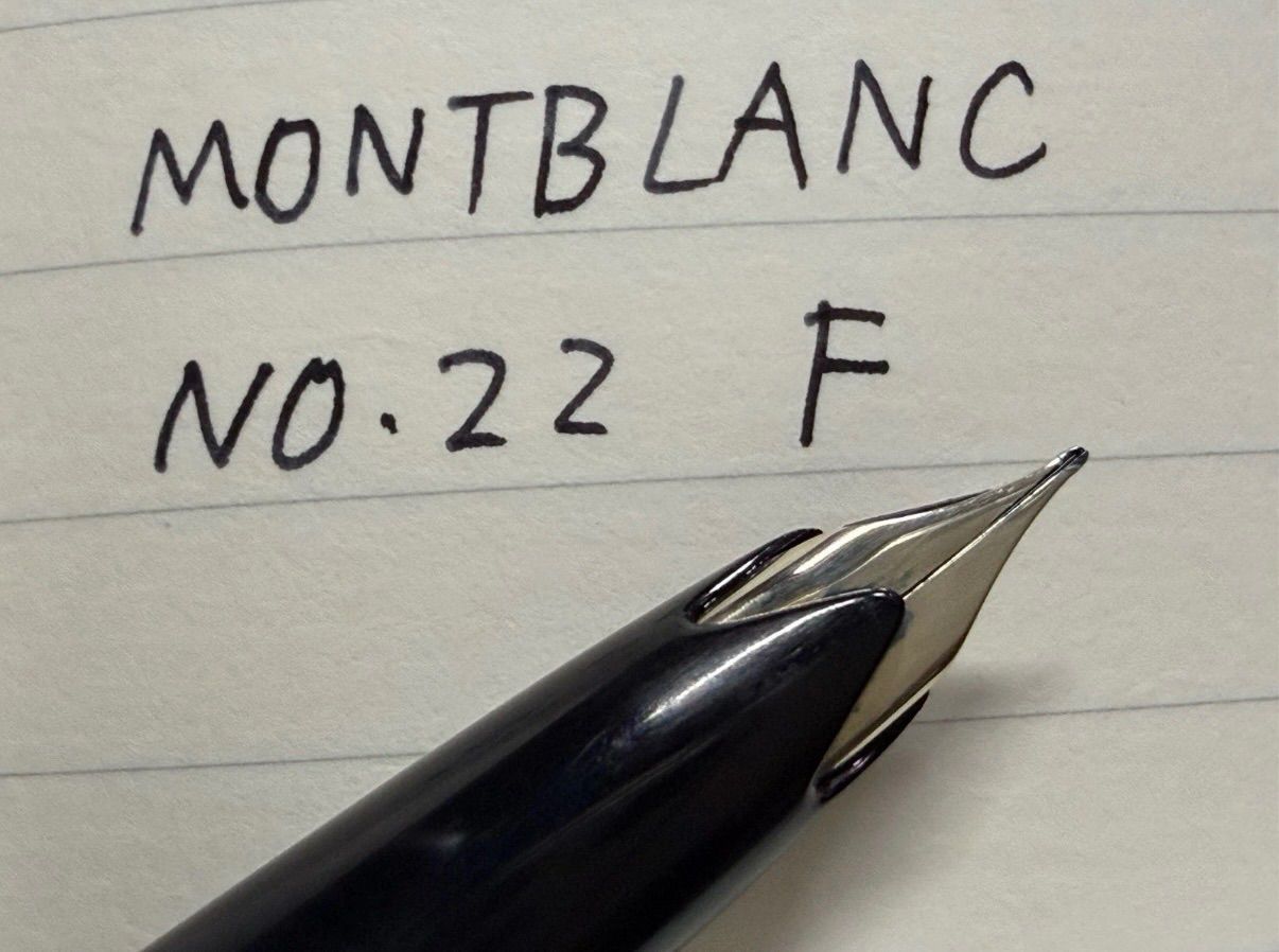 美品 モンブラン montblanc 吸入式 No.22 F 細字 万年筆 ブラック