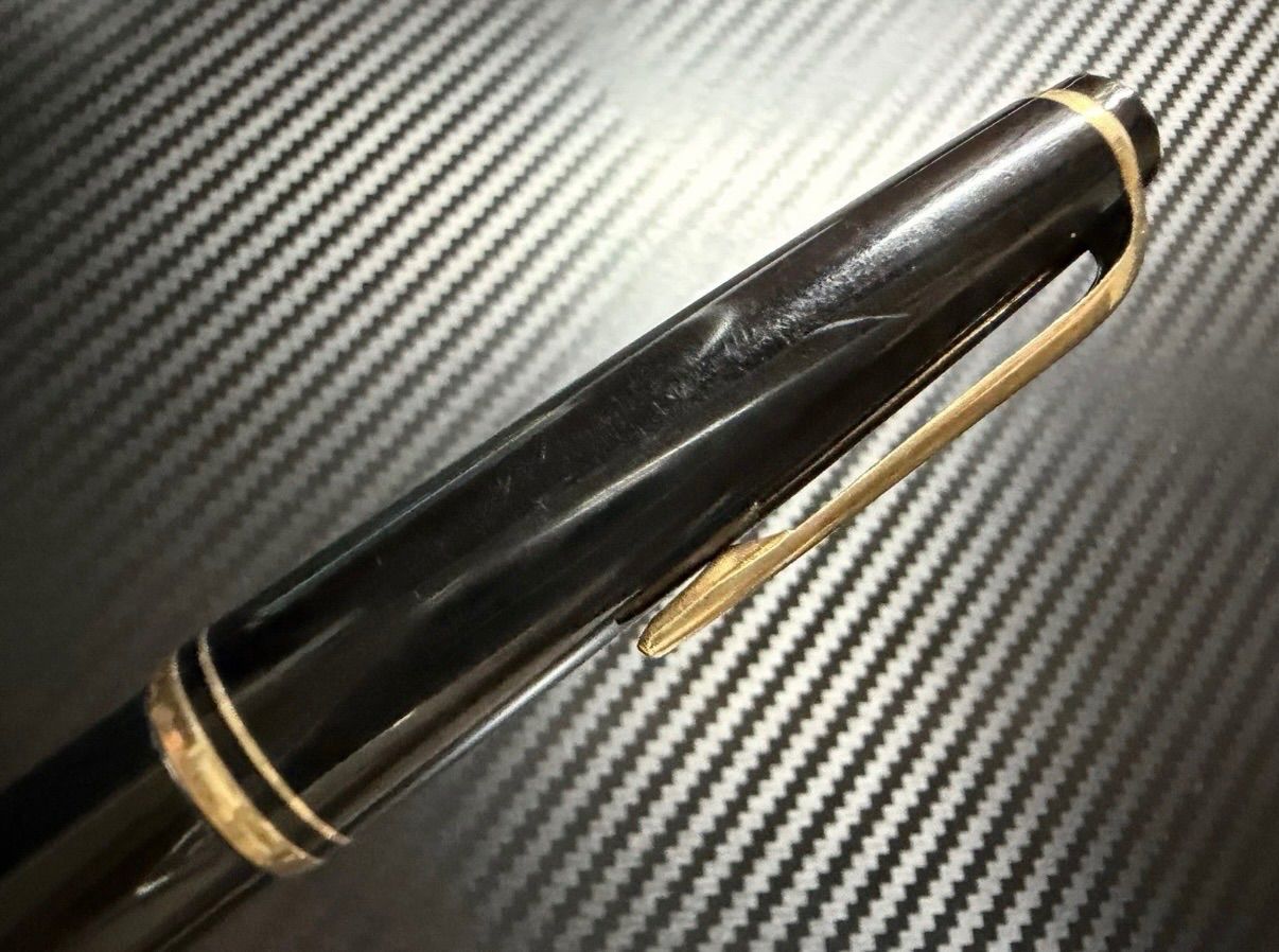 美品 モンブラン montblanc 吸入式 No.22 F 細字 万年筆 ブラック