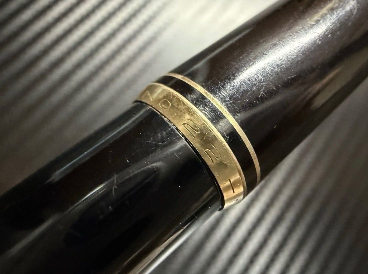 美品 モンブラン montblanc 吸入式 No.22 F 細字 万年筆 ブラック