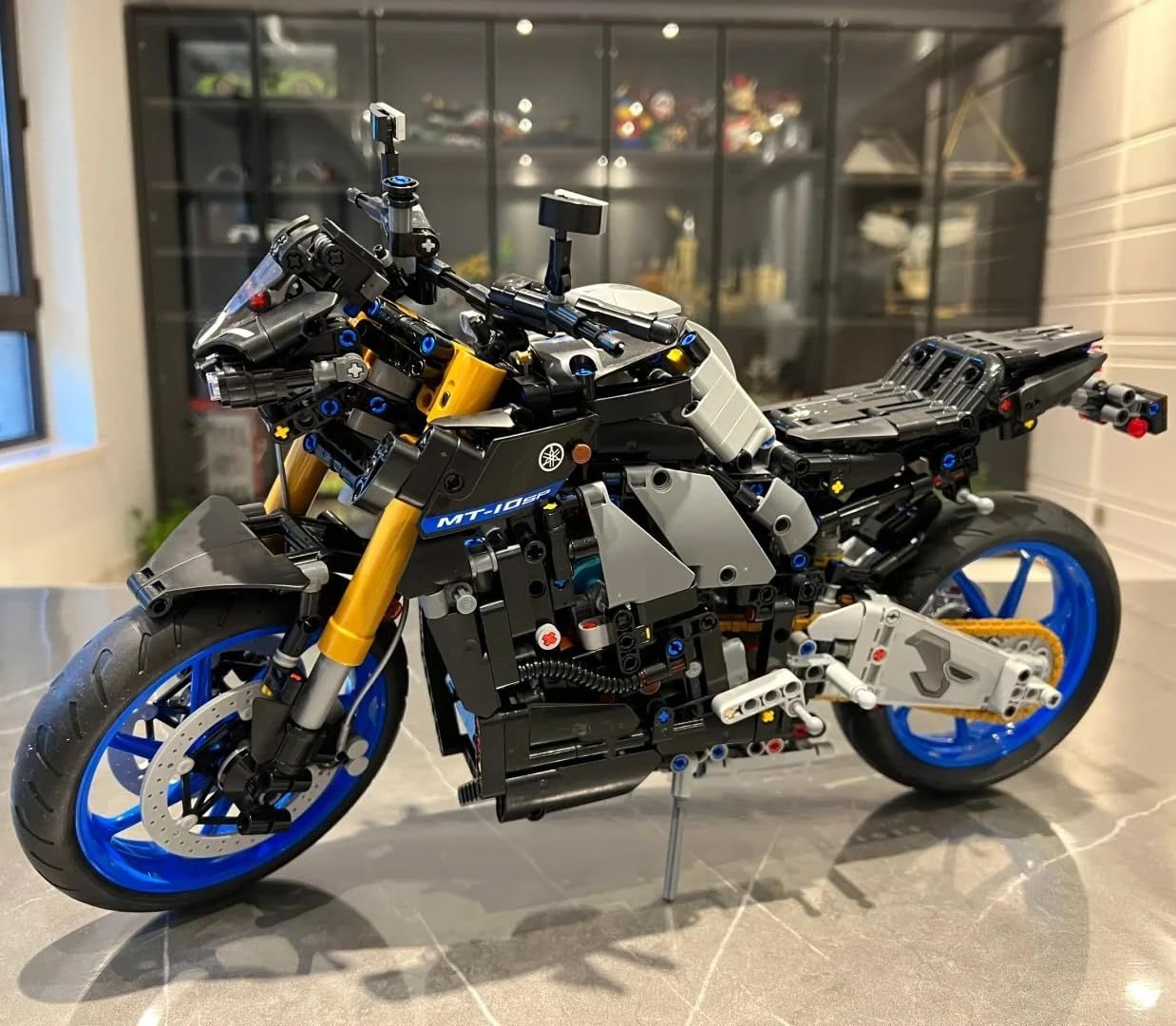 新品 zmart MT-10 SP オートバイ モデル ビルディング ブロック ブロックバイク テクニックバイク ブロック模型 大人向けバイク模型 バイク組立キット 立体パズルバイク 1478個