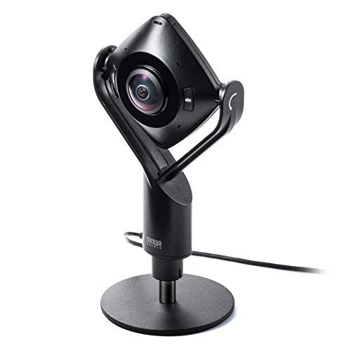 ★新品★サンワダイレクト 360度Webカメラ ノイズ軽減マイク搭載 200万画素 Zoom Skype Teams 対応 角度・高さ調整 三脚対応 ケーブル3m 1個 400-CAM084 c46434d4