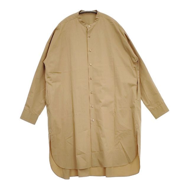 R&D.M.Co- バンドカラー 定価41800円 シャツワンピ ワンピース ベージュ レディース オールドマンズテーラー【中古】6-0613M∞