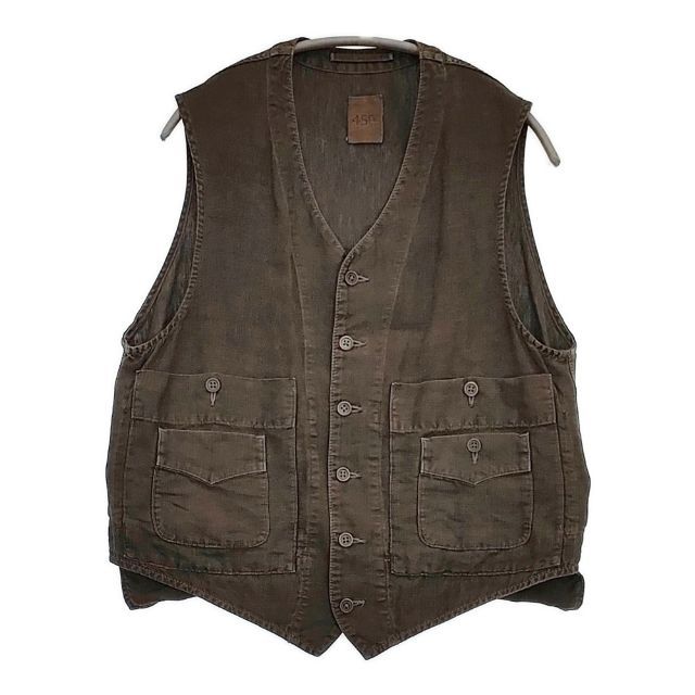 45R/45rpm リネンVEST 定価49500円 ベスト ブラウン レディース フォーティーファイブアールピーエム【中古】6-0613M∞