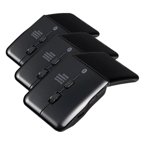 サンワダイレクト 薄型マウス Bluetooth 折りたたみ 静音 5ボタン USB-C充電式 マルチペアリング 持ち運び コンパクト サイドボタン ブラック 400-MAB1205BK (× 3)送料無料 7d0faf46