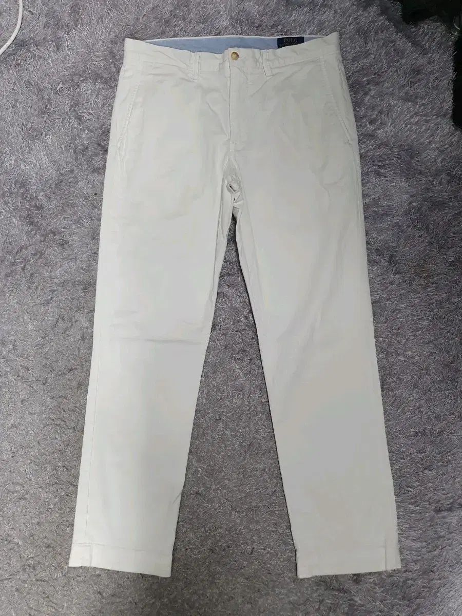 ポロ ラルフローレン コットン パンツ ストレッチ ストレートフィット チノ パンツ 白 32