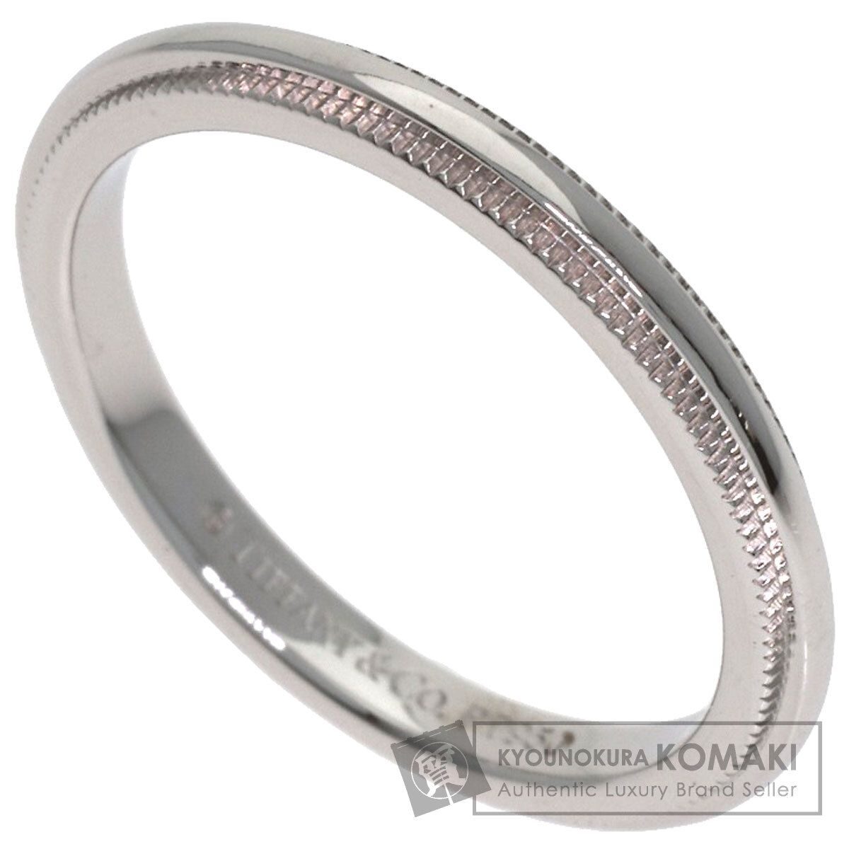 TIFFANY&Co. ティファニー ミルグレイン リング・指輪 PT950 レディース [中古]