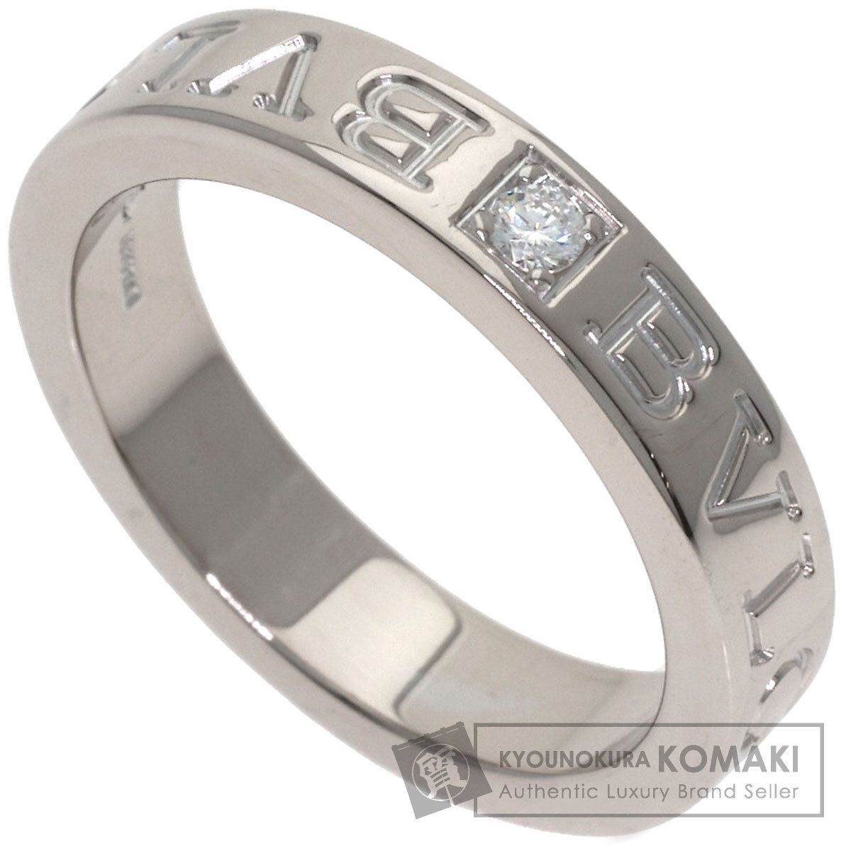 BVLGARI ブルガリ ダブルロゴ ダイヤモンド リング・指輪 K18WG レディース [中古]