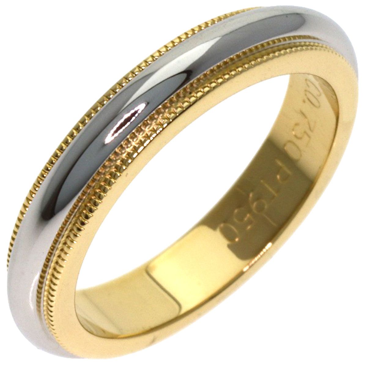 TIFFANY&Co. ティファニー ミルグレイン リング・指輪 K18YG PT950