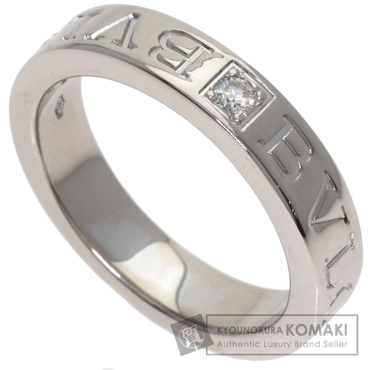 BVLGARI ブルガリ ダブルロゴ 1P ダイヤモンド リング・指輪 K18WG レディース [中古]