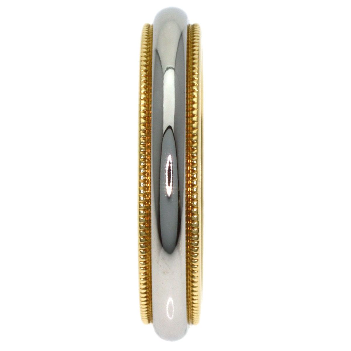 TIFFANY & Co.ティファニー　ミルグレインリングK18YG Pt950 TIFFANY&Co. ティファニー ミルグレイン リング・指輪 K18YG PT950