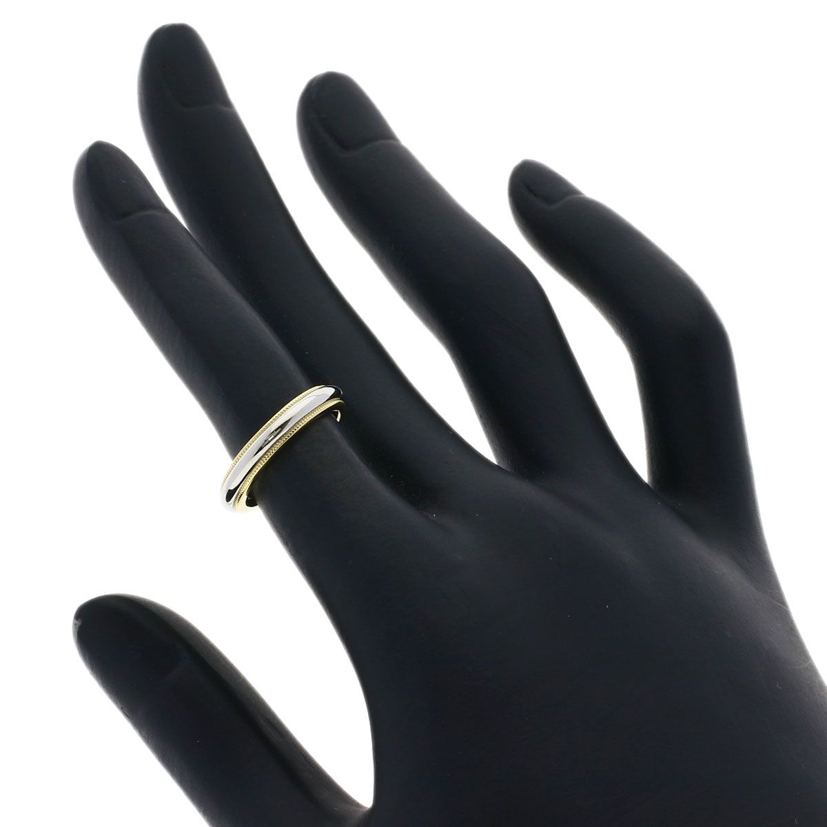 TIFFANY&Co. ティファニー ミルグレイン リング・指輪 K18YG PT950