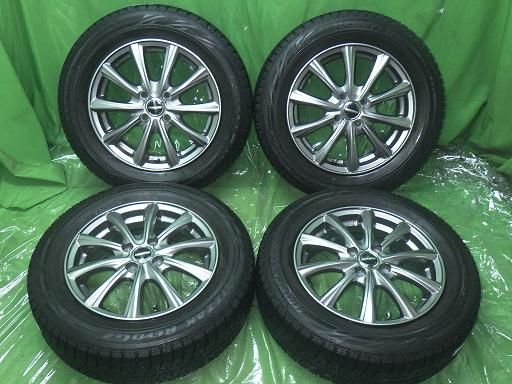 【中古】185/65R15 フリード WAREN 15インチ ブリヂストン ブリザックレボGZ