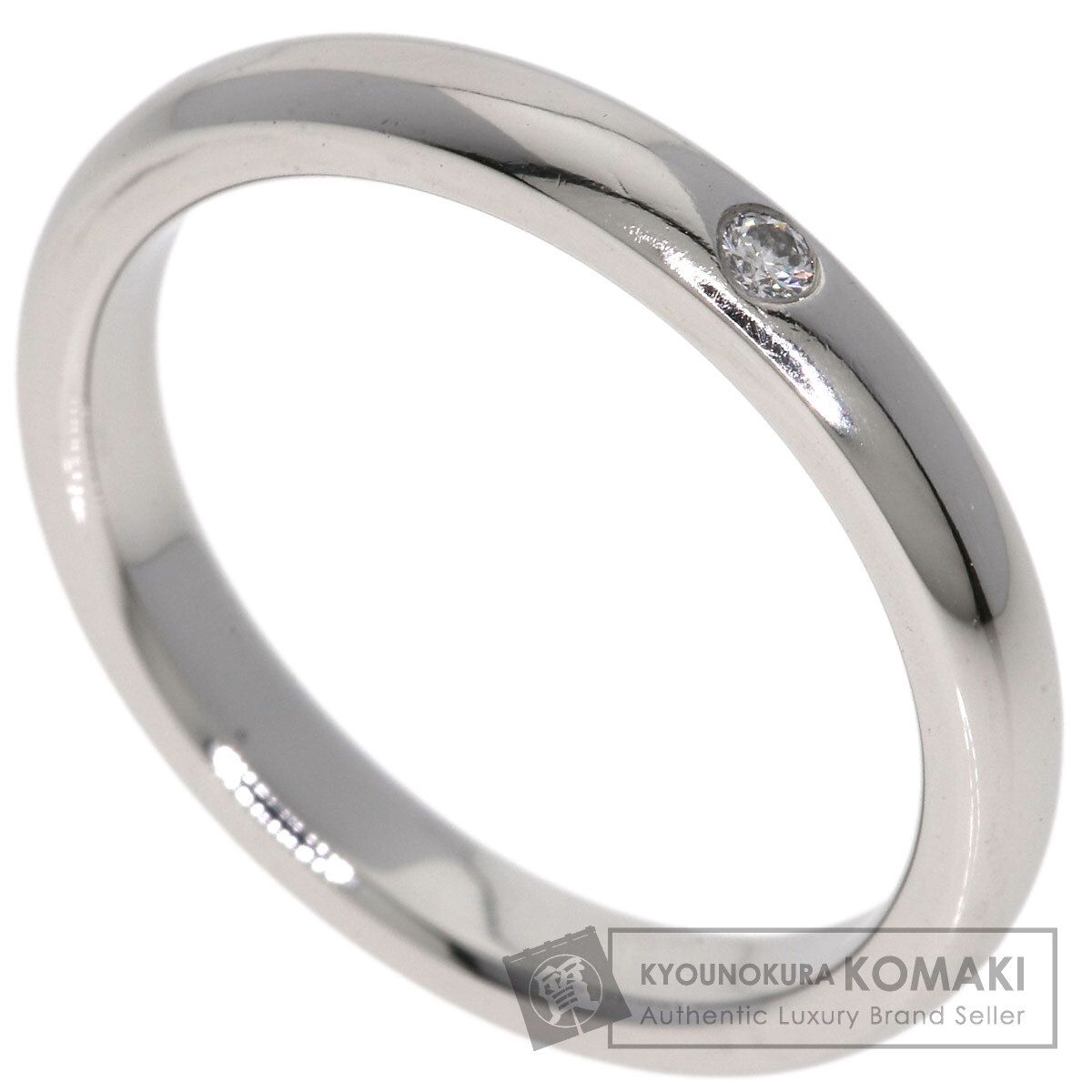 TIFFANY&Co. ティファニー スタッキングバンド 1P ダイヤモンド リング・指輪 PT950 レディース [中古]