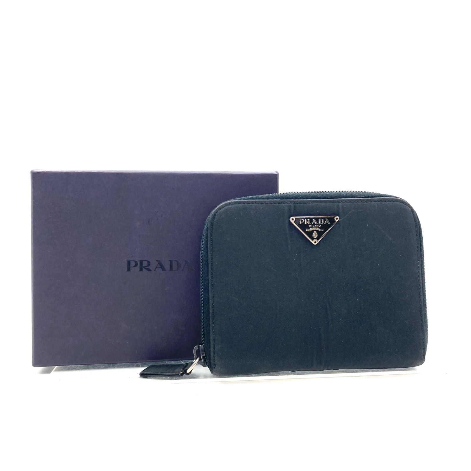 PRADA プラダ テスートナイロン「ポコノ」×レザー ジップアラウンド 二