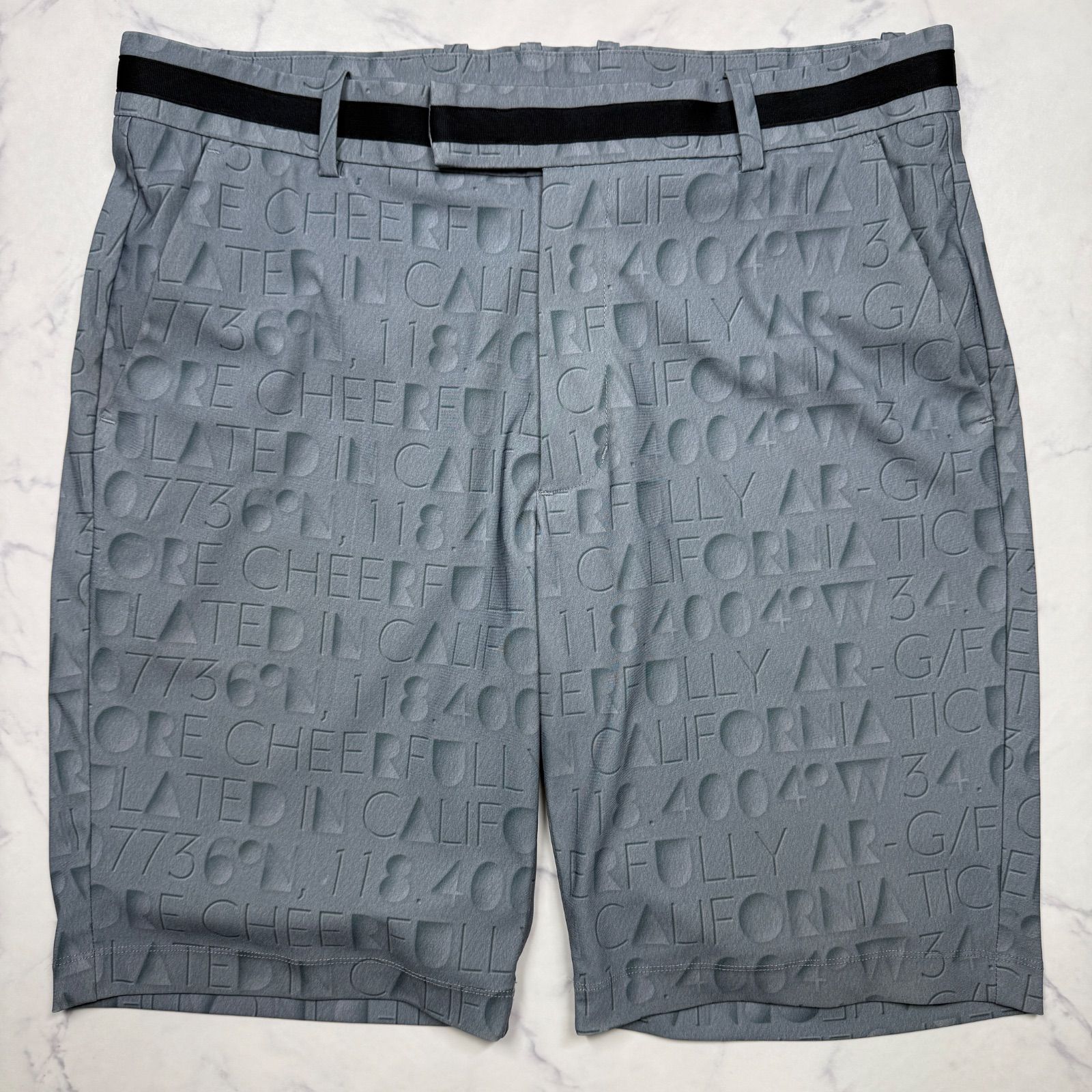美品【G/FORE】エンボスロゴ ショートパンツ ストレッチ グレー メンズ 88 日本製