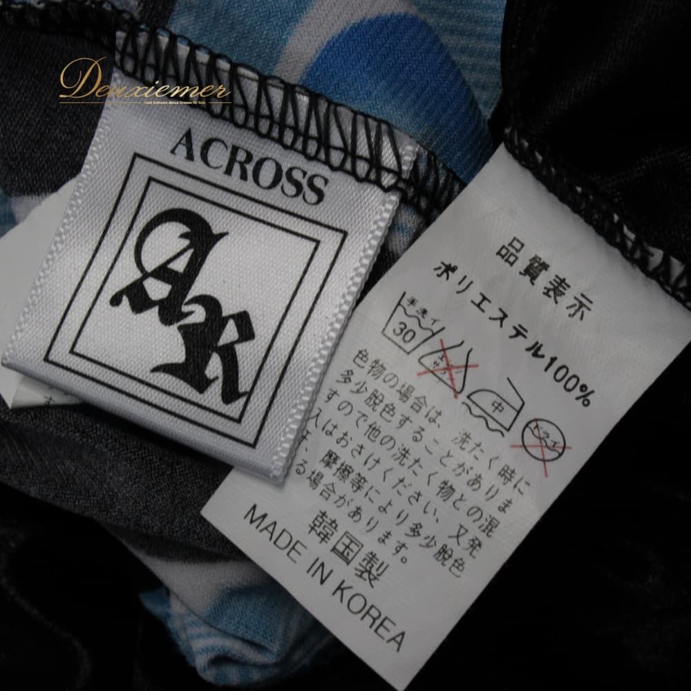 社交ダンス 衣装 ACROSS アクロス ツーピース レッスンウェア ブルー系