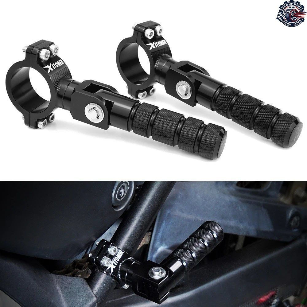 ホンダ ゴールドウイング OW VTX マグナ ヴァルキリー オートバイ用ハイウェイフットペグ 前方 32mm 38mm 1 1/4-1 1/2インチ クラッシュバ
