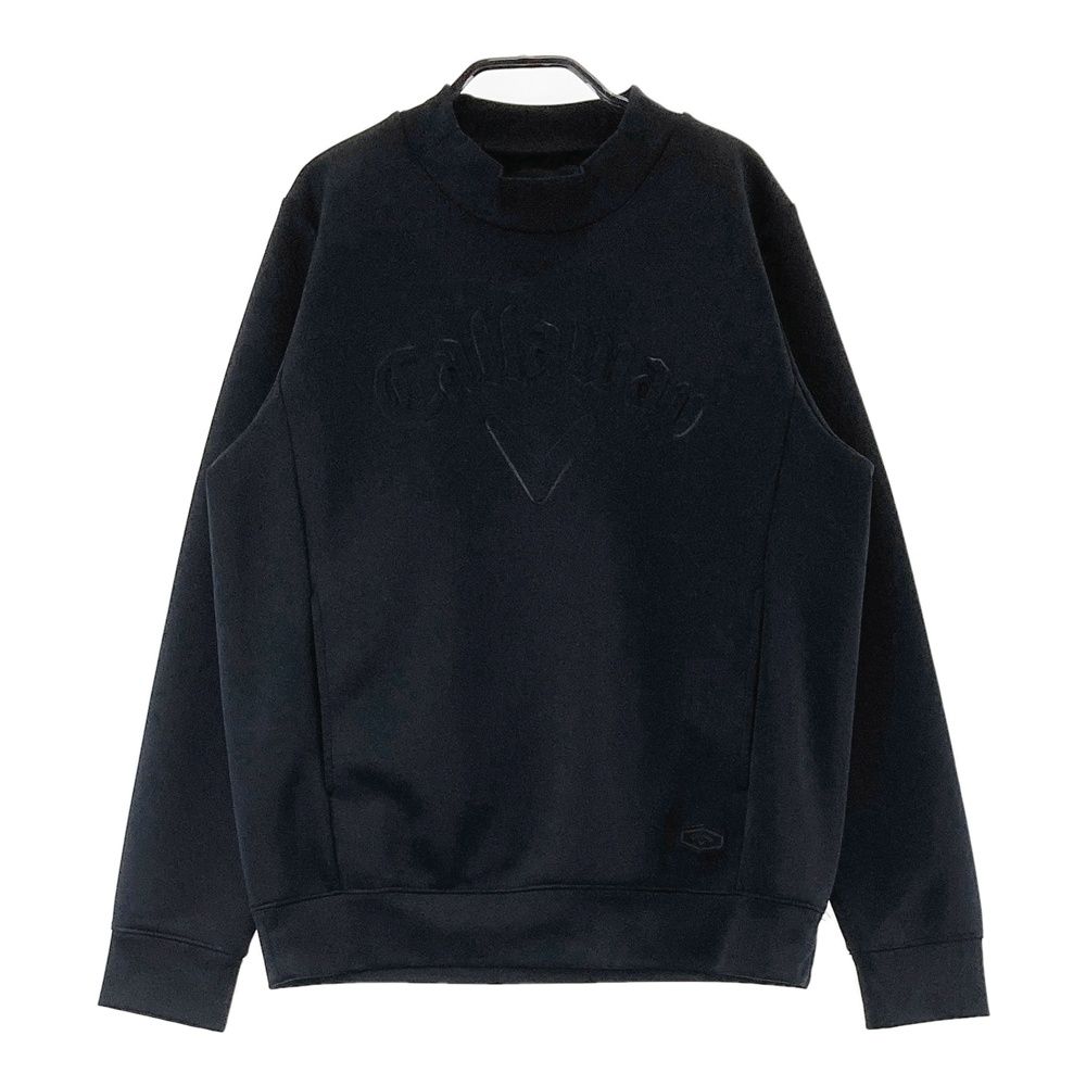 サイズ：M CALLAWAY キャロウェイ ハイネック長袖Tシャツ エンボスロゴ