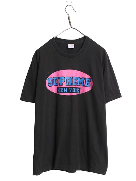 23SS USA製 シュプリーム ニューヨーク ロゴ プリント Tシャツ メンズ M / グラフィック アート 半袖Tシャツ ヘビーウェイト コットン 黒