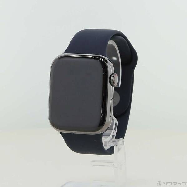 ソフマップ 〔中古品〕 Apple Watch Series 8 GPS + Cellular 45mm グラファイトステンレススチールケース ミッドナイトスポーツバンド【377】
