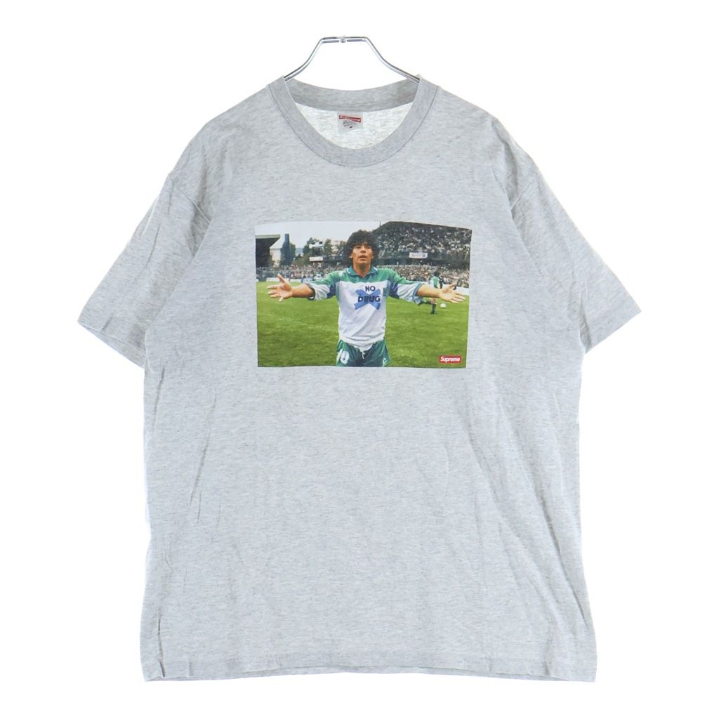 SUPREME (シュプリーム) 24SS Maradona Tee マラドーナ フォトプリント クルーネック半袖Tシャツカットソー グレー