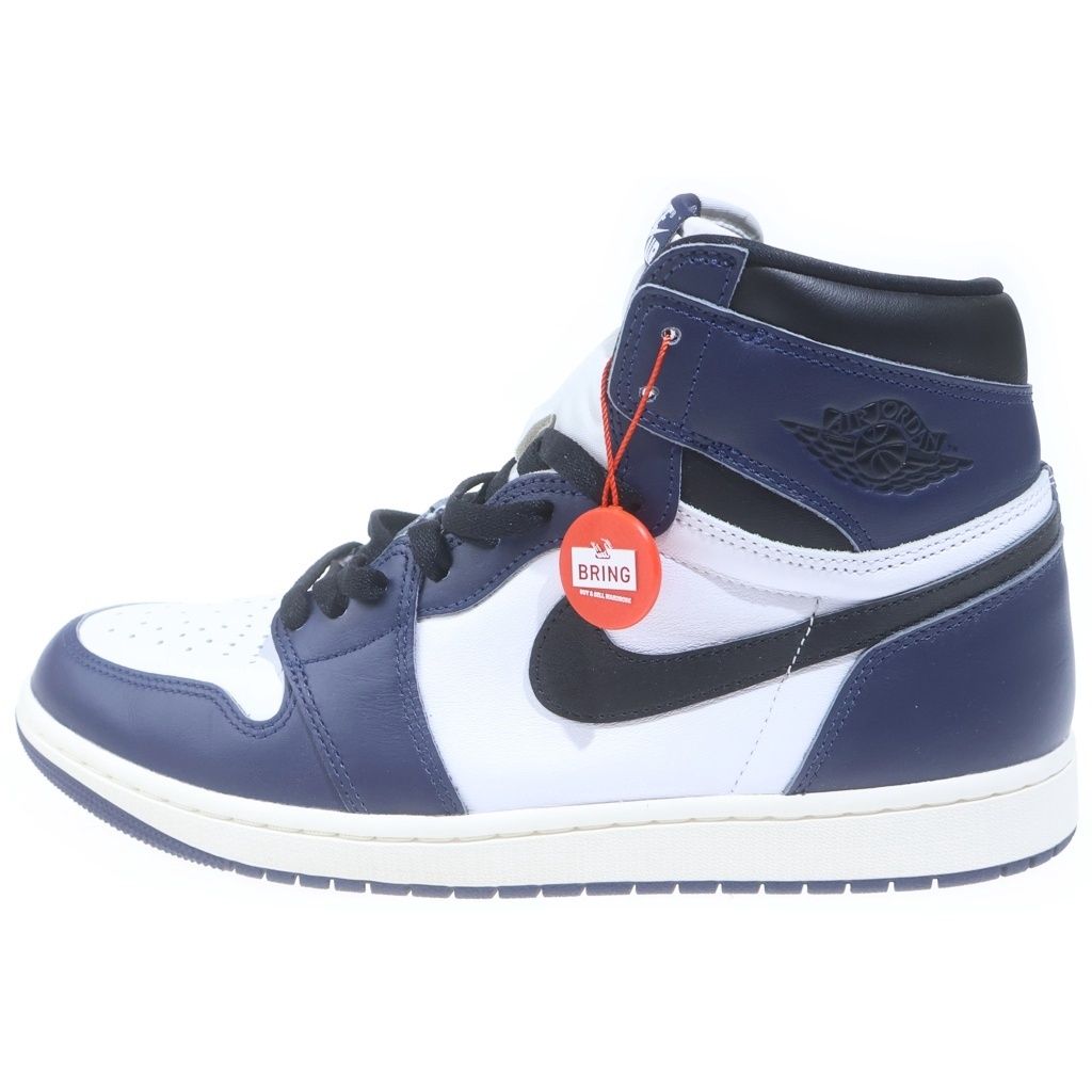 NIKE (ナイキ) AIR JORDAN 1 RETRO HIGH OG MIDNIGHT エアジョーダン1 レザーハイカットスニーカー ホワイト/ネイビー US11.5/29.5cm DZ5485-401 箱