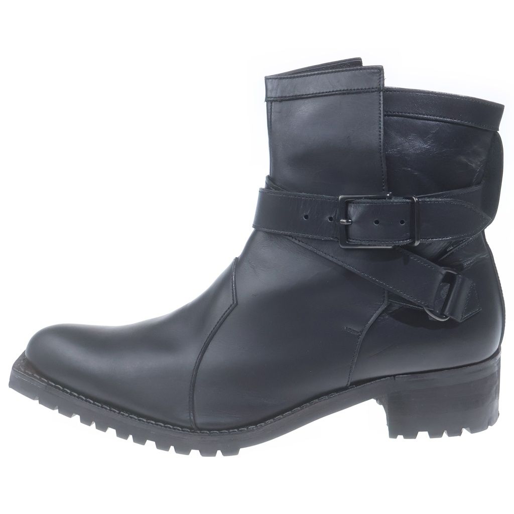 kiryuyrik (キリュウキリュウ) Cow Hide Long Jodhpur Boots ロングジョッパーブーツ アンクルブーツ ブラック