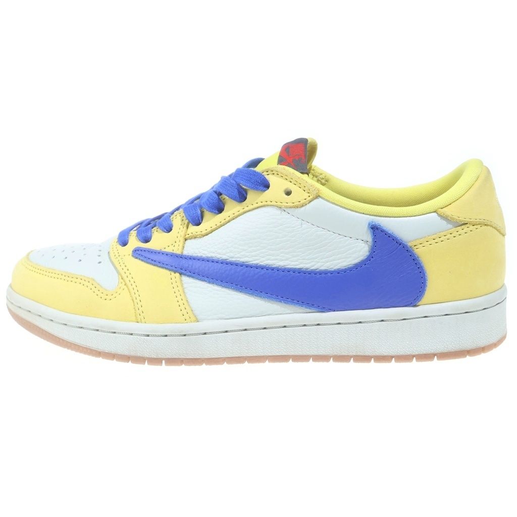 NIKE (ナイキ) ×TRAVIS SCOTT WMNS AIR JORDAN 1 RETRO LOW OG Canary トラヴィススコット ウィメンズ エアジョーダン1 ローカットスニーカー US10/27cm DZ4137-700