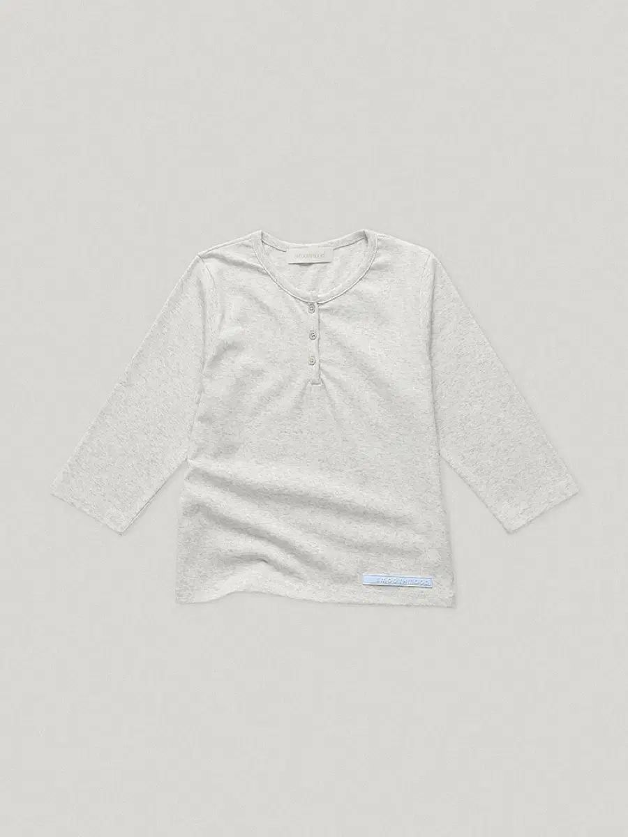 スムードムード - オフ デューティー ボタン Tシャツ (メルグレー)