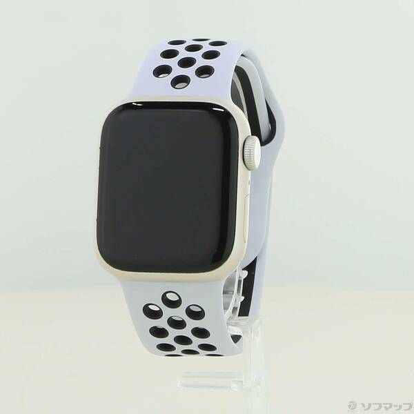 ソフマップ 〔中古品〕 Apple Watch Series 7 Nike GPS 41mm スターライトアルミニウムケース ピュアプラチナム／ブラックNikeスポーツバンド【377】
