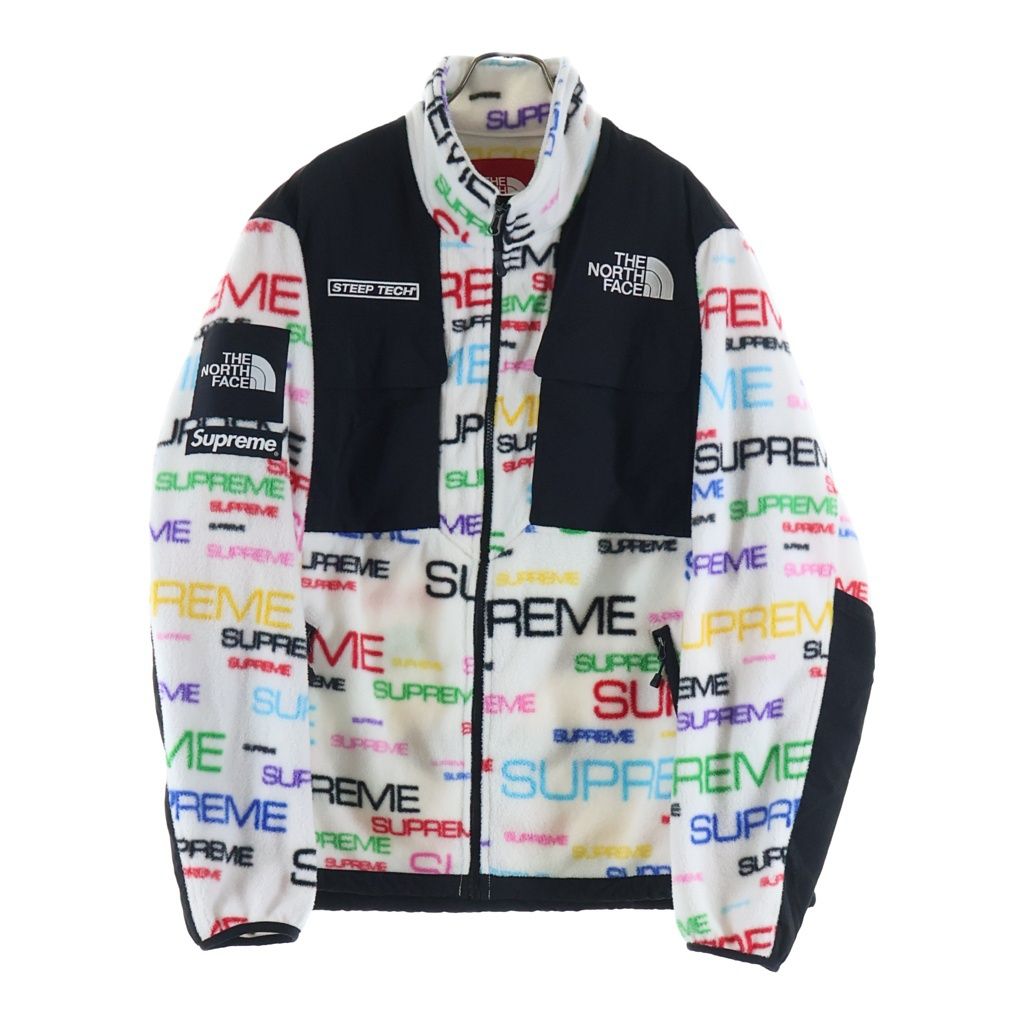 SUPREME (シュプリーム) 21AW ×THE NORTH FACE Steep Tech Fleece Jacket ステップテックフリースジャケット ロゴ総柄 ブルゾン マルチ NA52101I