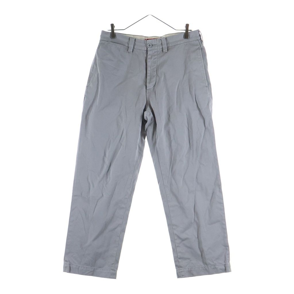 SUPREME (シュプリーム) 24SS Chino Pant ロゴエンブロイダリー チノワークパンツ グレー