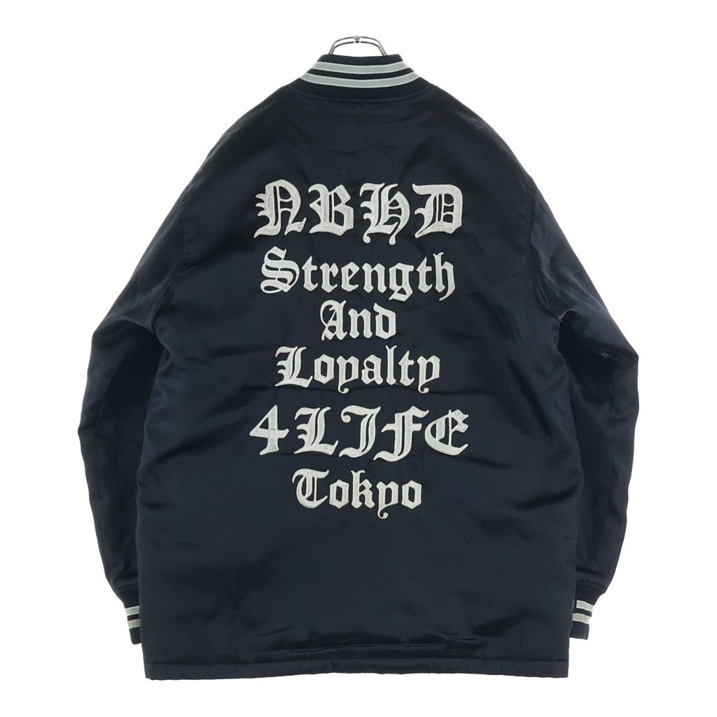 NEIGHBORHOOD 191TSNH-JKM03 スタジャン ネイバーフッド NEIGHBORHOOD (ネイバーフッド) 19SS C.C./E-JKT サテン バックエン