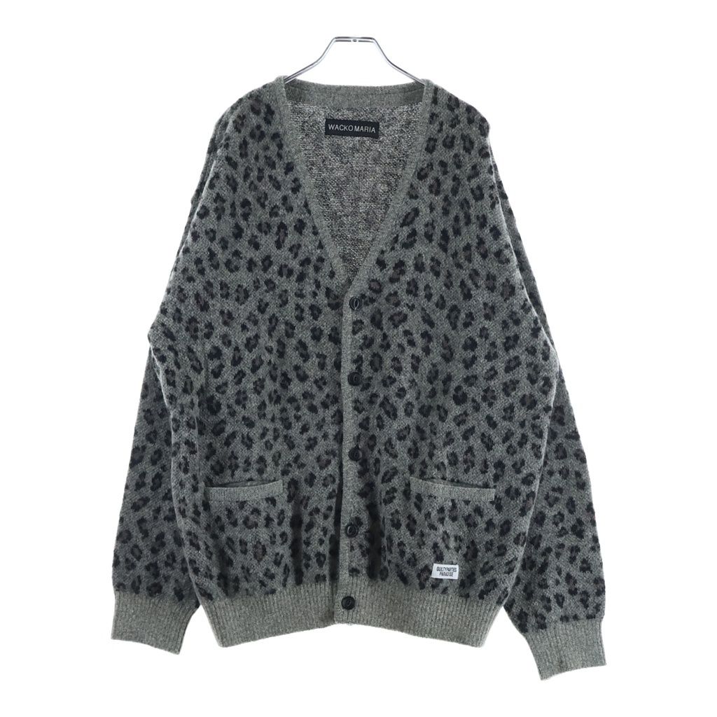 WACKO MARIA レオパード　モヘア　ニット　ジャガード　カーディガン S WACKO MARIA (ワコマリア) Leopard Jacquard Mohair Cardigan