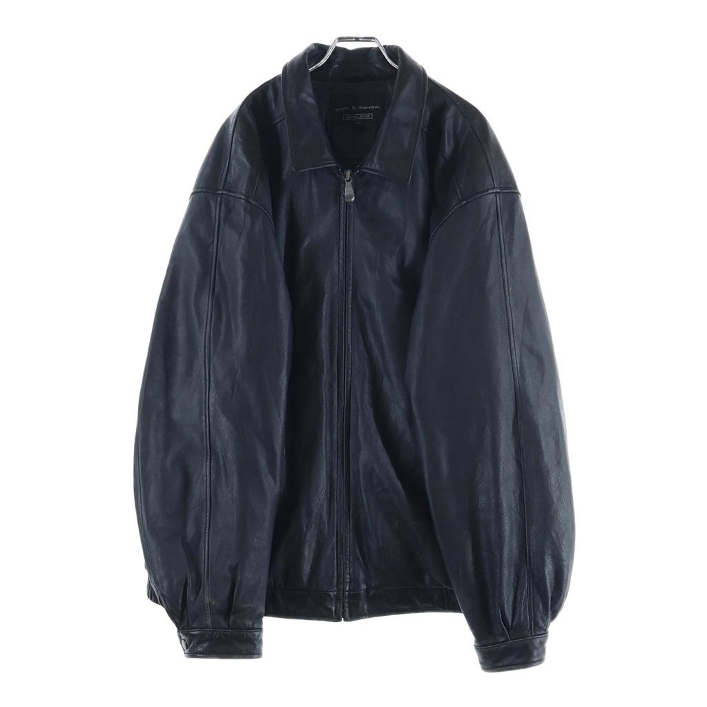 NO BRAND (ノーブランド) Croft&Barrow ジップアップ レザージャケット ブラック