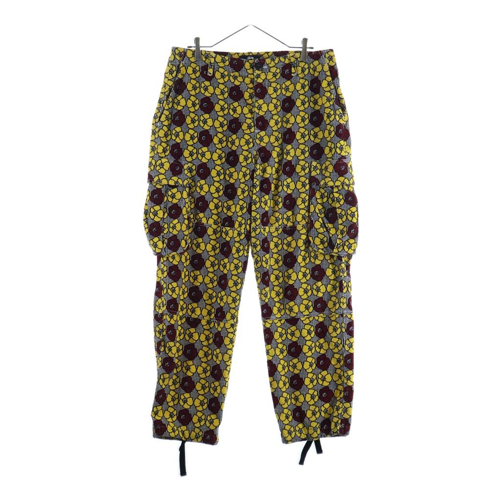 STUSSY (ステューシー) フラワー総柄 コーデュロイ カーゴロングパンツ マルチ 316079