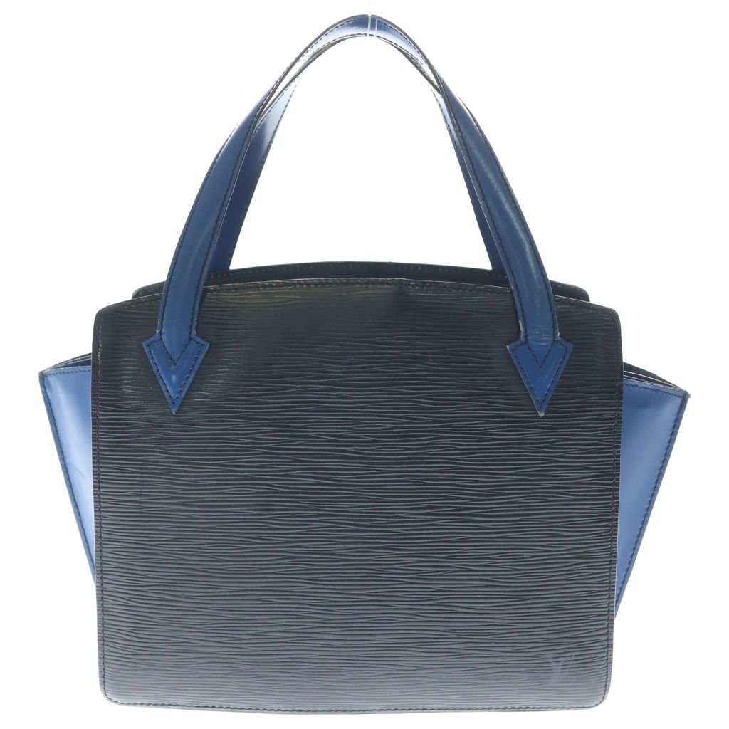 LOUIS VUITTON (ルイヴィトン) エピ ヴァレンヌ バイカラー レザー ハンドバッグ ブラック/ブルー M52385 M52385