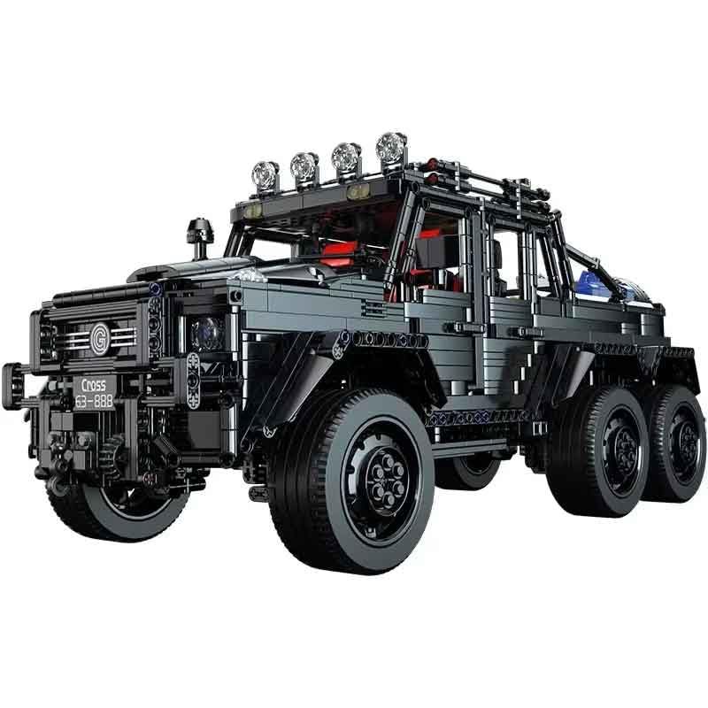 新品 zmart Toylinx 車 ブロック 創造性 オフロード SUV ブラックキット 1:8スケール ピックアップトラック トラック ブロック 6輪 テクニック系 大型 車 ミリタリー 車