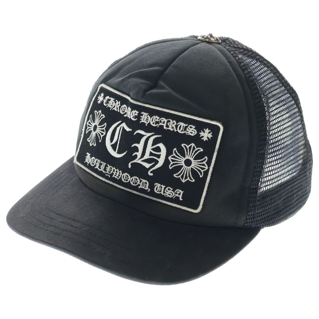 CHROME HEARTS (クロムハーツ) TRUCKER CAP CHパッチ メッシュ トラッカーキャップ 帽子 ブラック