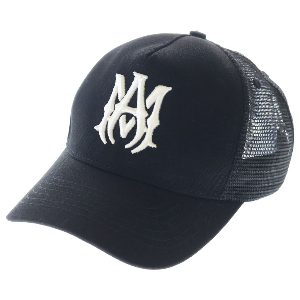 AMIRI (アミリ) MA Logo Trucker Cap MAロゴ トラッカーキャップ 帽子 ブラック SR1XMAH009SAMHDC