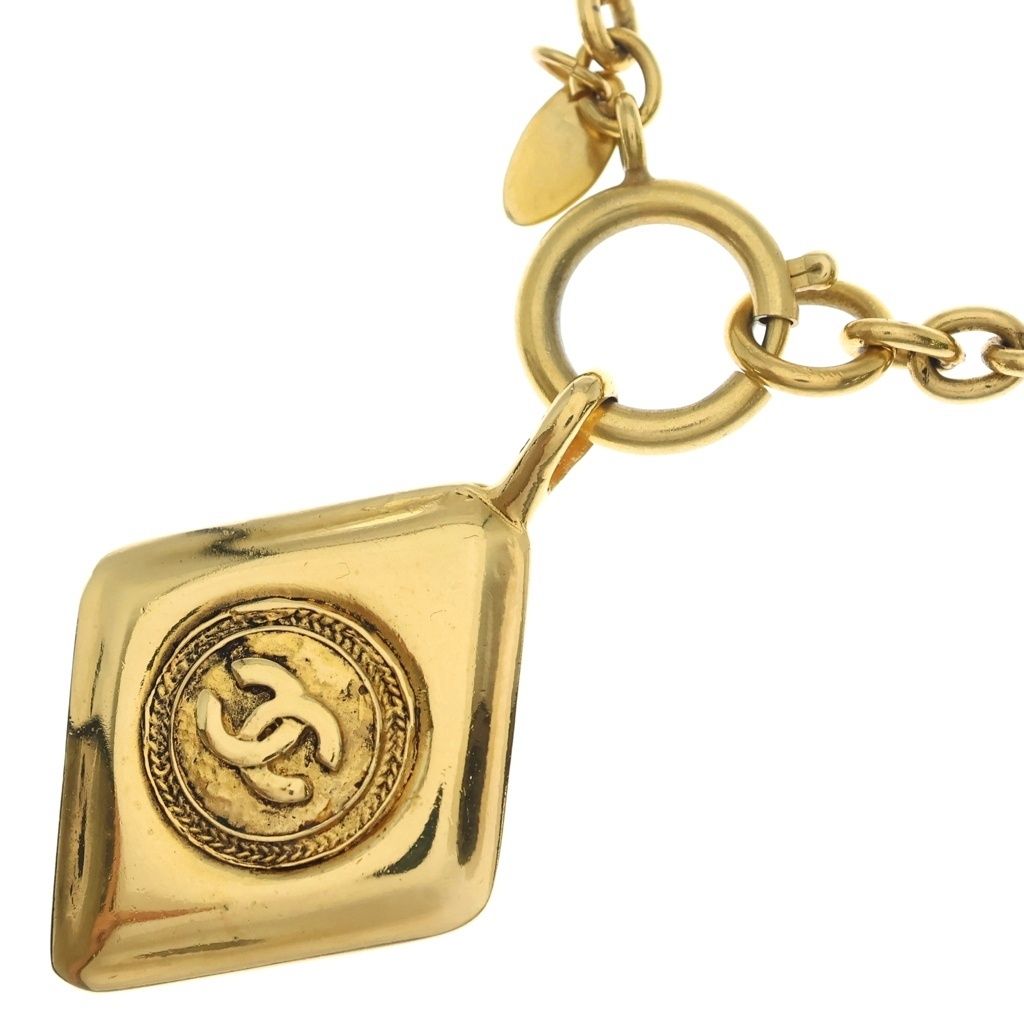 CHANEL (シャネル) ココマーク ひし形 ネックレス GP 箱