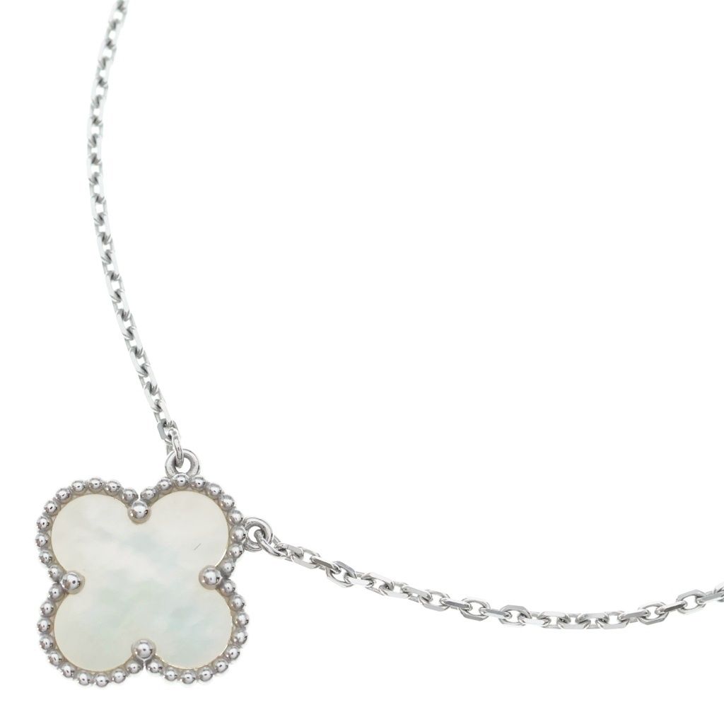 Van Cleef & Arpels (ヴァンクリーフアンドアーペル) ヴィンテージアルハンブラ マザーオブパール ネックレス Au750 5.6g JD631253 箱