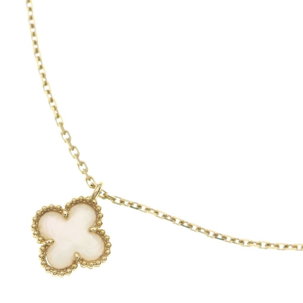 Van Cleef & Arpels (ヴァンクリーフアンドアーペル) スウィートアルハンブラ ネックレス ペンダント マザーオブパール Au750YG イエローゴールド JE086398