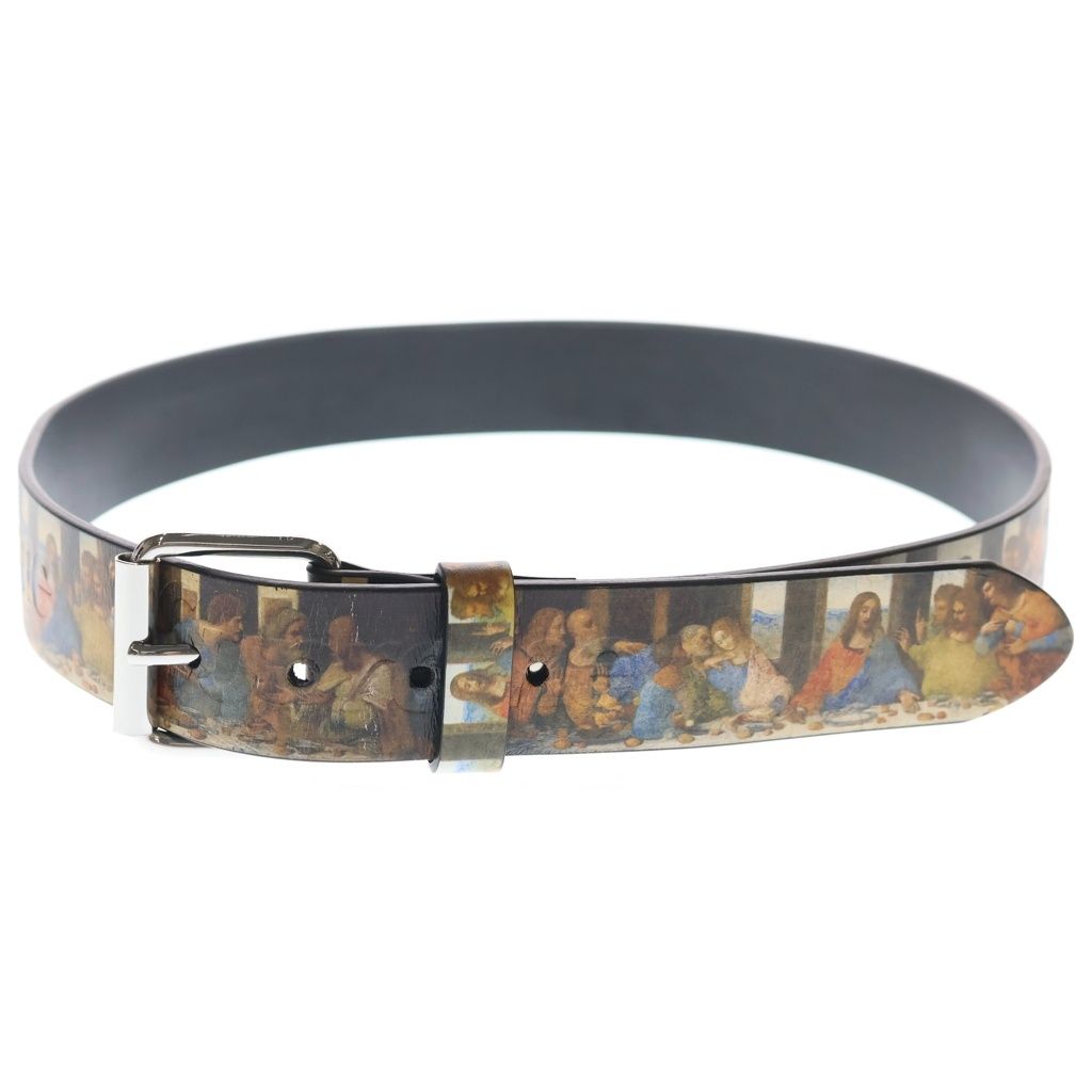 SUPREME (シュプリーム) 25SS Last Supper Leather Belt 最後の晩餐 総柄 レザーベルト マルチカラー