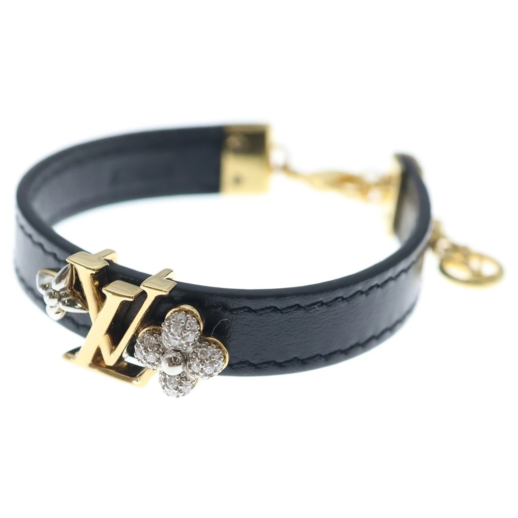 LOUIS VUITTON (ルイヴィトン) LVアイコニック ブレスレット レザー GP